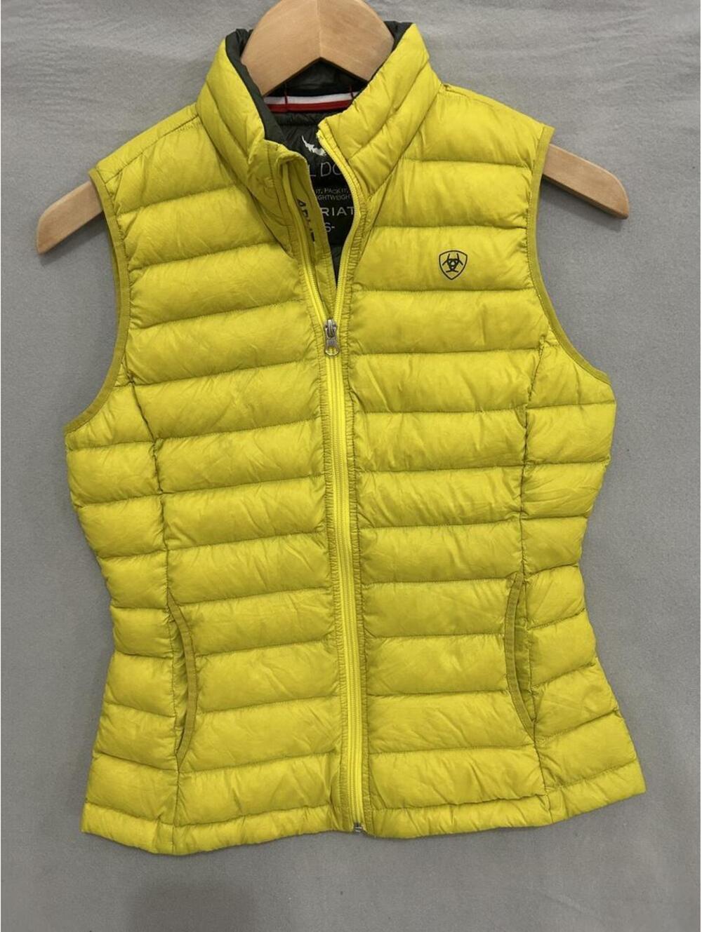 Ariat Women's XS Yellow Quilted Down Puffer Vest